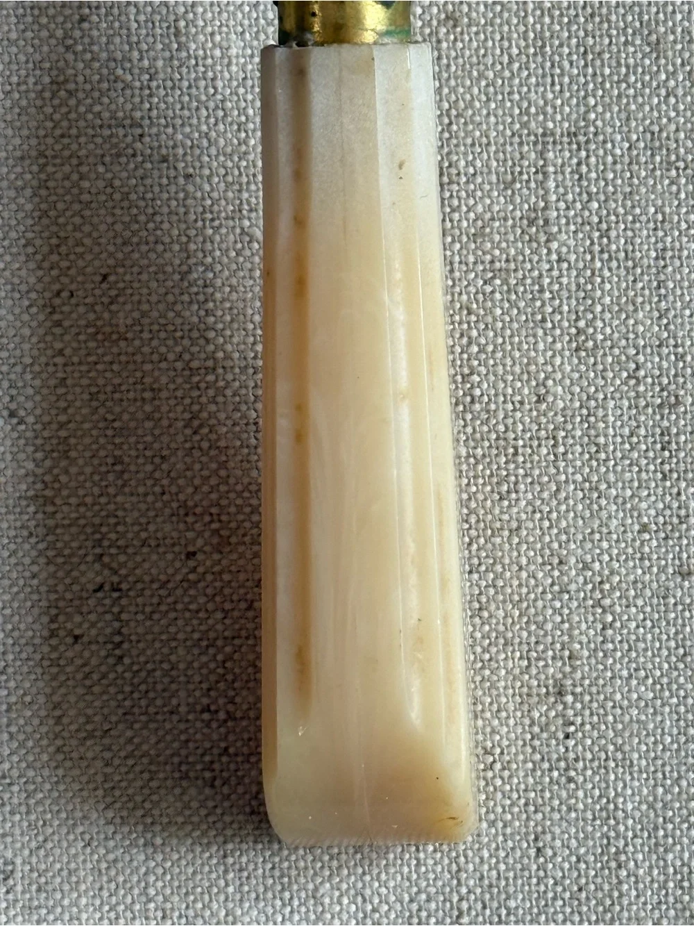 Brass and Cream Vintage-Style Safety Razor Handle
